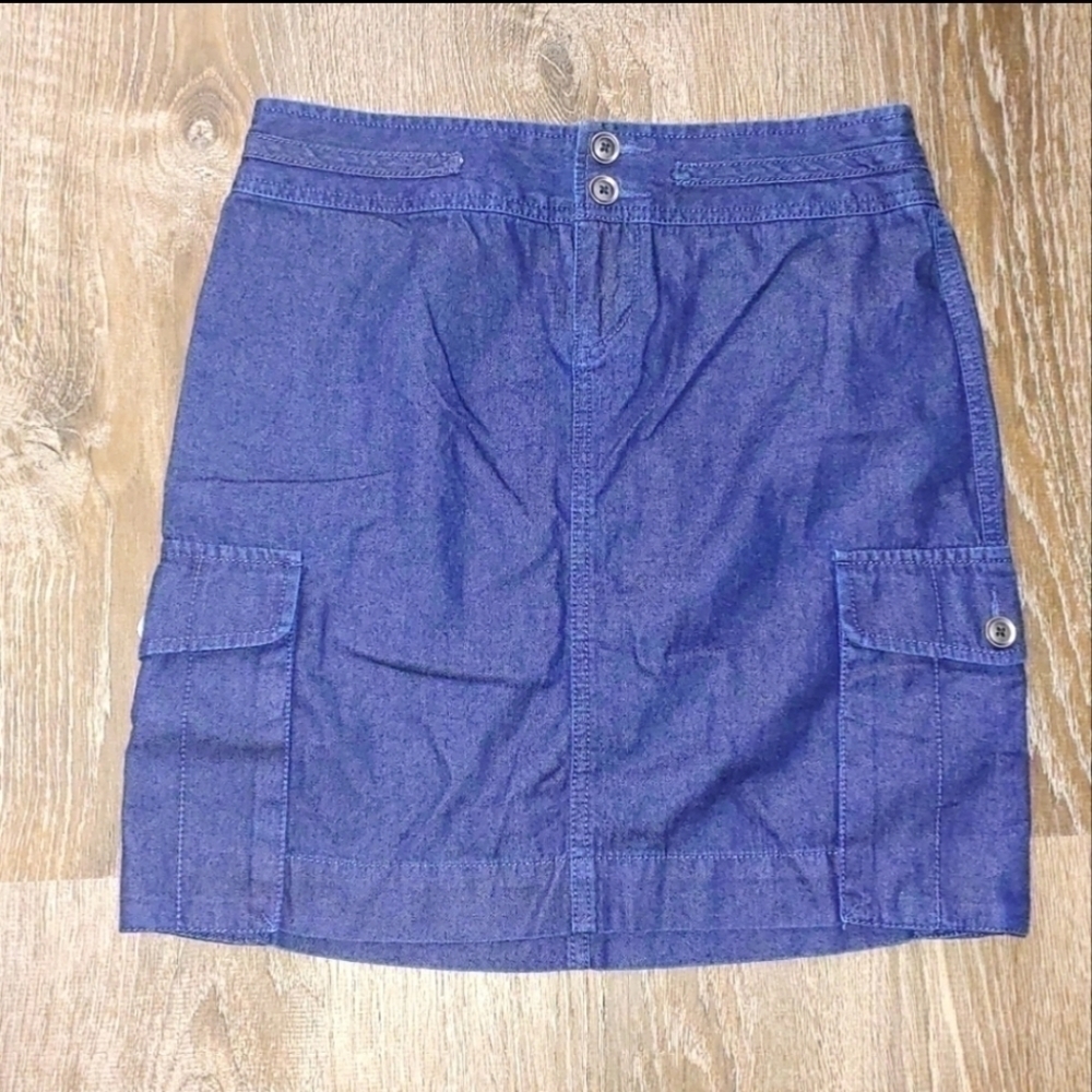 Blue cargo skirt